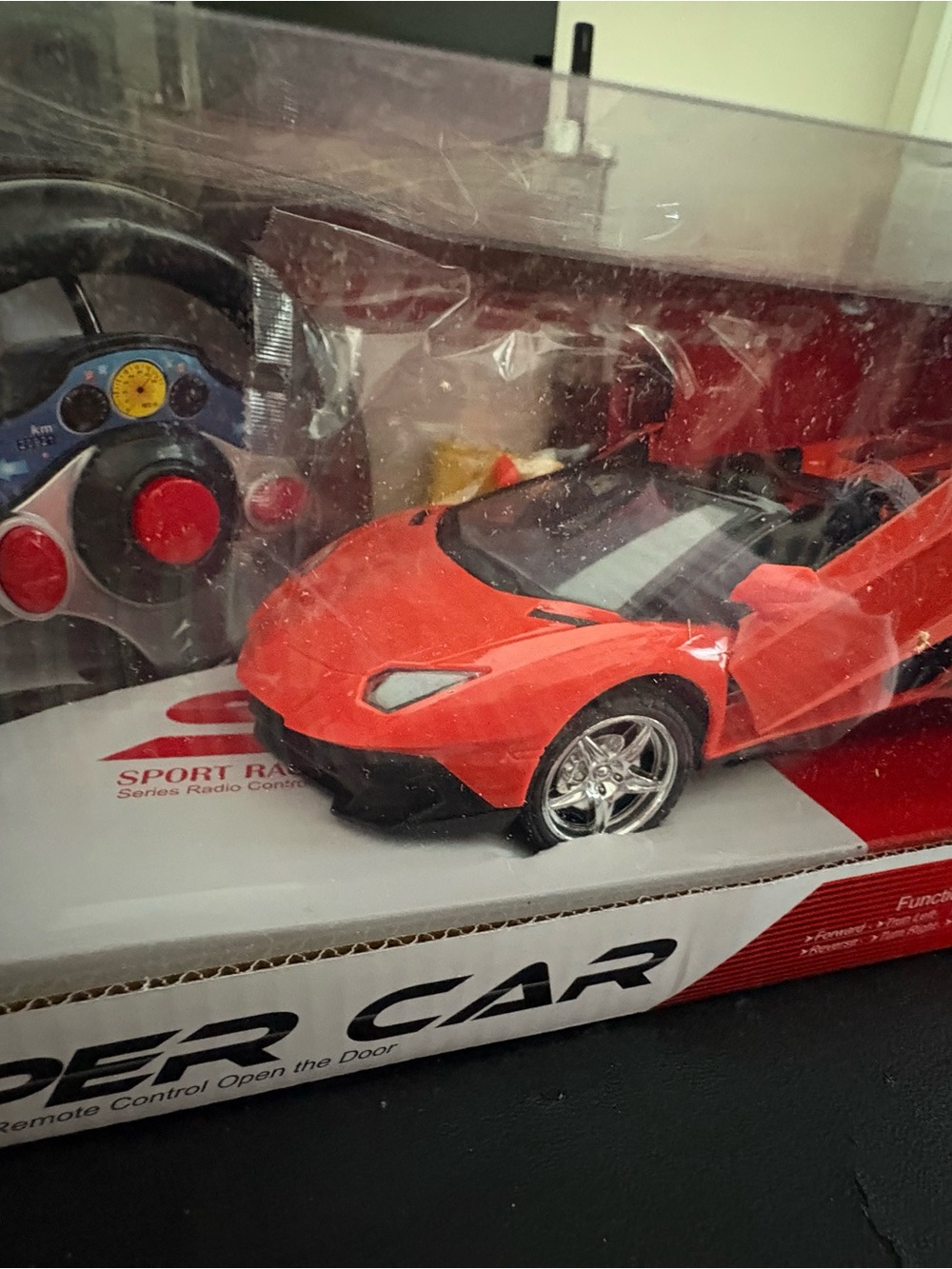 Orange Remote Control Sports Car Toy with Opening Doors